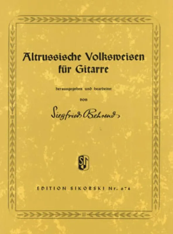Altrussische Volksweisen (Arr. Siegfried Behrend) Gitarre Solo