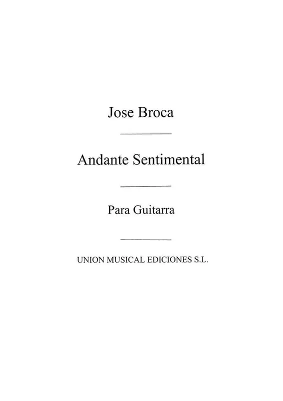 Andante Sentimental (Balaguer) Guitar Gitarre Solo