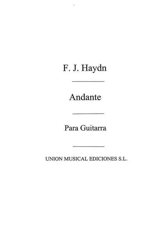 Andante (Tarrega) Guitar Gitarre Solo
