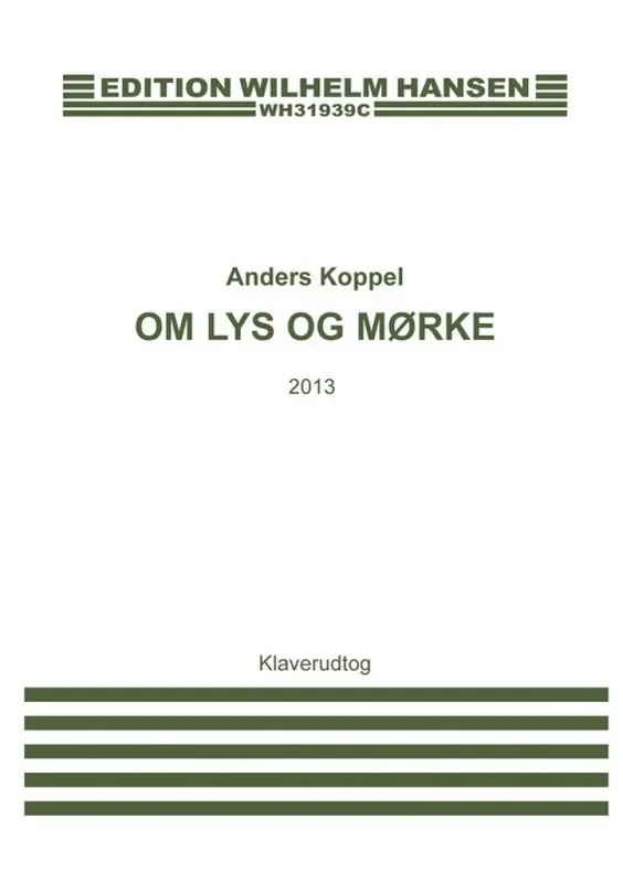 Anders Koppel Om Lys Og Mørke Gesang mit Klavier