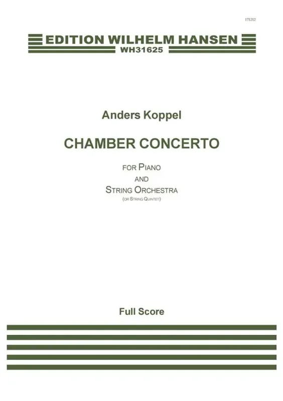 Anders Koppel Piano Chamber Concerto Streichorchester mit Solo