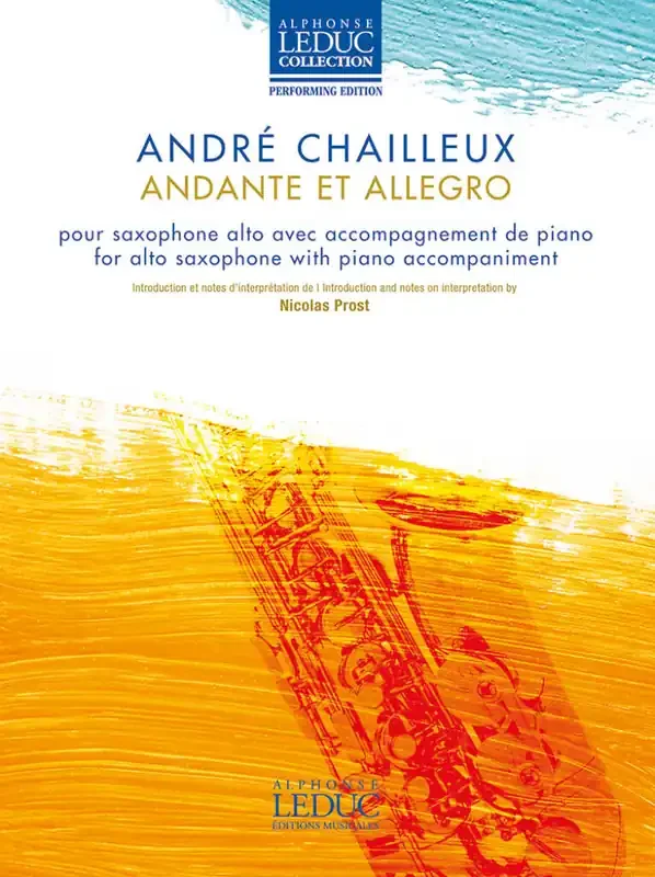 André Chailleux Andante et Allegro Altsaxophon mit Begleitung