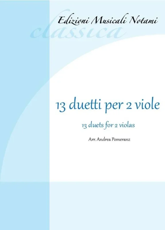 Andrea Pomeranz 13 Duetti Per 2 Viole Violin Duett