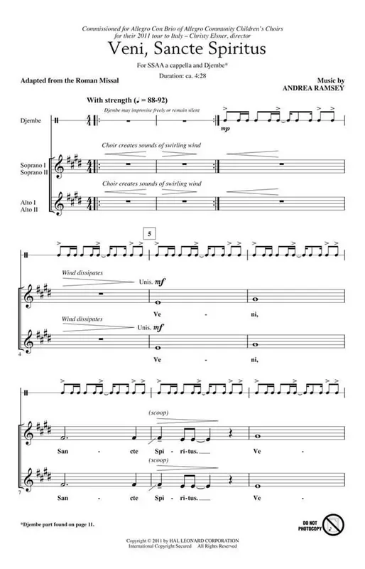 Andrea Ramsey Veni Sancte Spiritus Frauenchor mit Begleitung