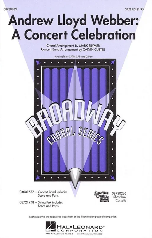 Andrew Lloyd Webber A Concert Celebration (Arr. Mark Brymer) Gemischter Chor mit Begleitung