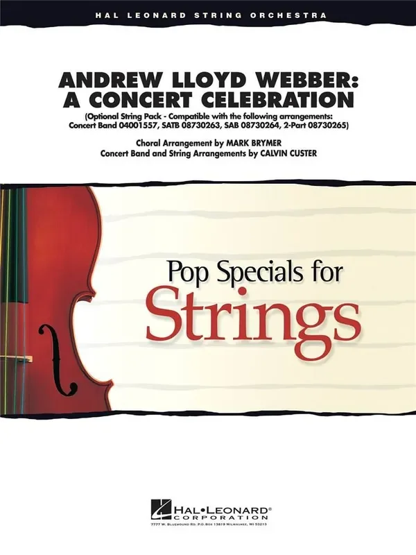 Andrew Lloyd Webber Andrew Lloyd Webber A Concert Celebration (Arr. Mark Brymer) Streichensemble