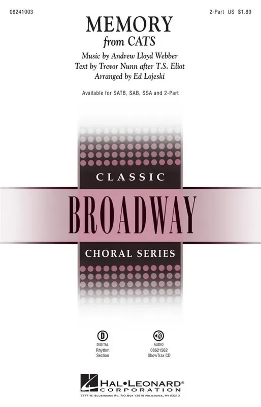 Andrew Lloyd Webber Memory (Arr. Ed Lojeski) Frauenchor mit Begleitung