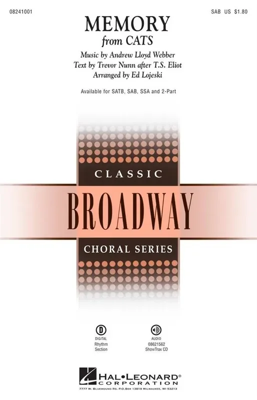 Andrew Lloyd Webber Memory (Arr. Ed Lojeski) Gemischter Chor mit Begleitung