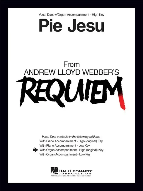 Andrew Lloyd Webber Pie Jesu (from Requiem) Gesang Duett