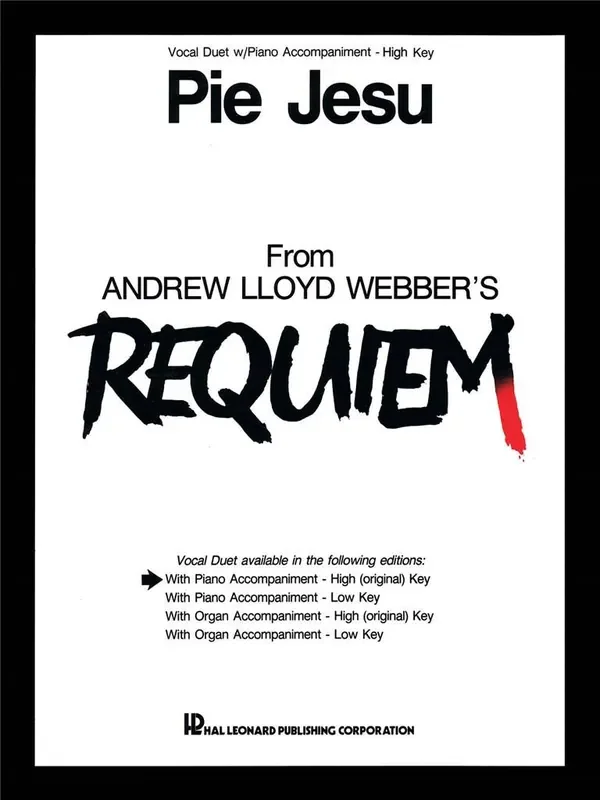Andrew Lloyd Webber Pie Jesu (from Requiem) Gesang Duett