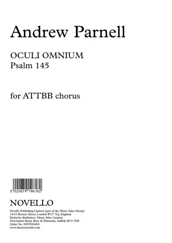 Andrew Parnell Oculi Omnium Männerchor mit Begleitung