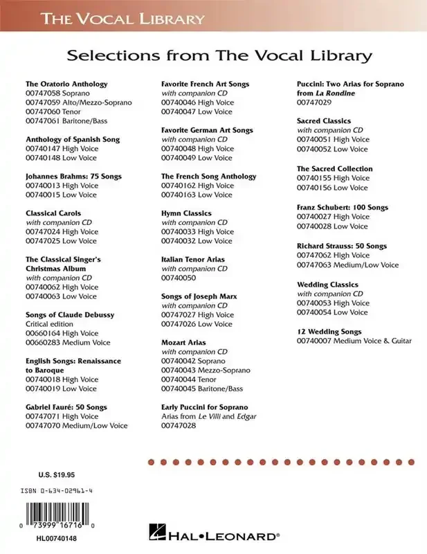 Anthology of Spanish Song (Arr. Maria Di Palma) Gesang Solo