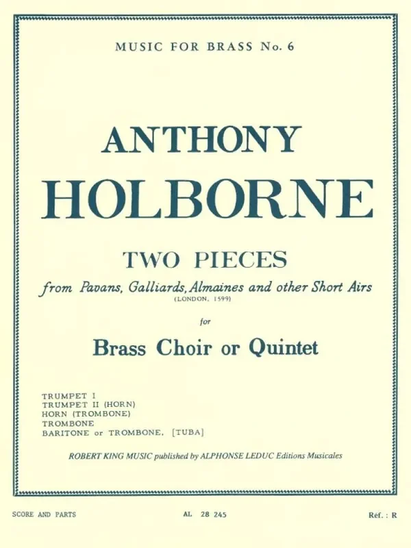 Anthony Holborne 2 Pieces Blechbläser Ensemble