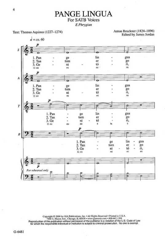 Anton Bruckner Pange Lingua Gemischter Chor mit Begleitung