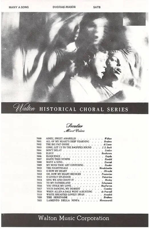 Antonín Dvořák Many a Song (Arr. Geoffrey Mason) Gemischter Chor mit Begleitung