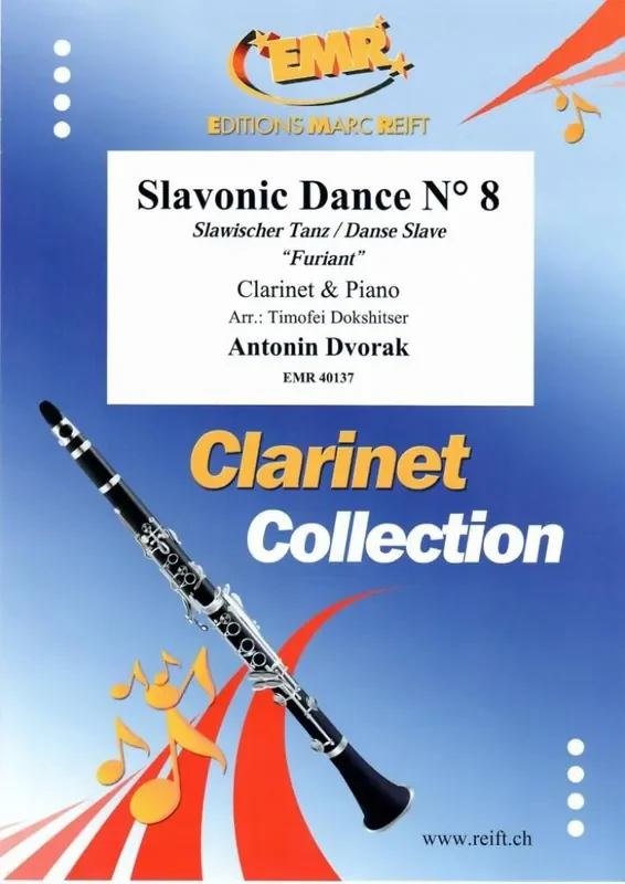 Antonin Dvorak Slavonic Dance No. 8 Klarinette mit Begleitung