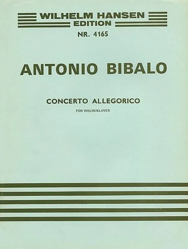 Antonio Bibalo Concerto Allegorico Violine mit Begleitung