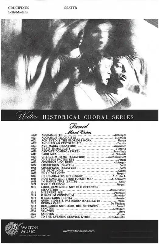 Antonio Lotti Crucifixus (Arr. Mason Martens) Gemischter Chor mit Begleitung
