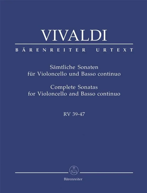 Antonio Vivaldi Complete Sonatas for Violoncello and Bc. RV 39-47 Cello mit Begleitung