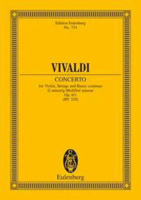 Antonio Vivaldi Concerto G Minor op. 6/1 RV 324 / PV 329 Streichensemble