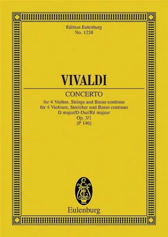 Antonio Vivaldi L‘Estro Armonico Op. 3 No. 1 RV 549 / PV 146 Streichensemble