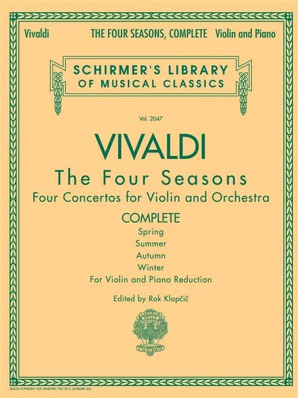 Antonio Vivaldi The Four Seasons – Complete Edition Violine mit Begleitung