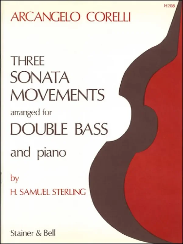 Arcangelo Corelli 3 Sonata Movements for Bass and Piano (Arr. Samuel Sterling) Kontrabass mit Begleitung