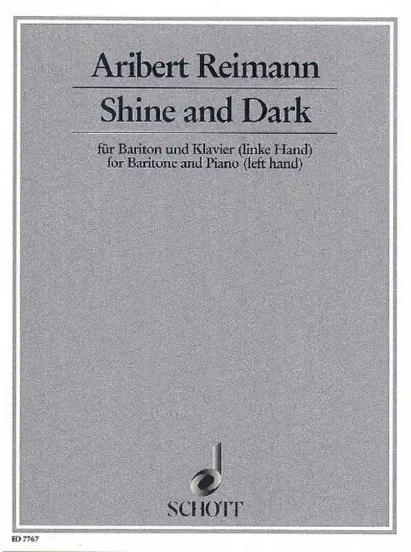 Aribert Reimann Shine and Dark Gesang mit Klavier