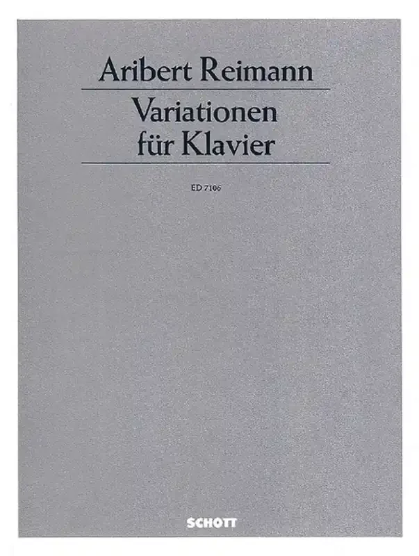 Aribert Reimann Variations Klavier Solo