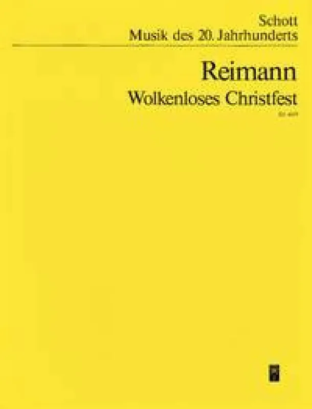 Aribert Reimann Wolkenloses Christfest Orchester mit Gesang