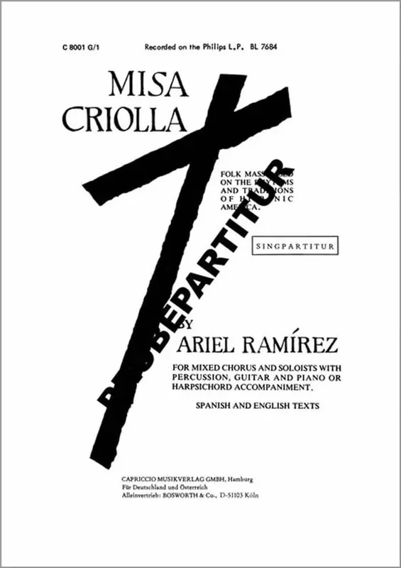 Ariel Ramirez Misa Criolla Gemischter Chor mit Ensemble