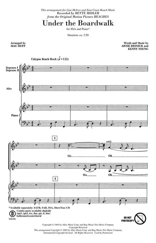 Artie Resnick Under the Boardwalk (Arr. Mac Huff) Frauenchor mit Begleitung