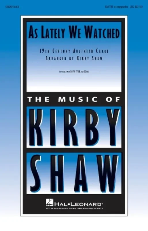 As Lately We Watched (Arr. Kirby Shaw) Gemischter Chor A cappella