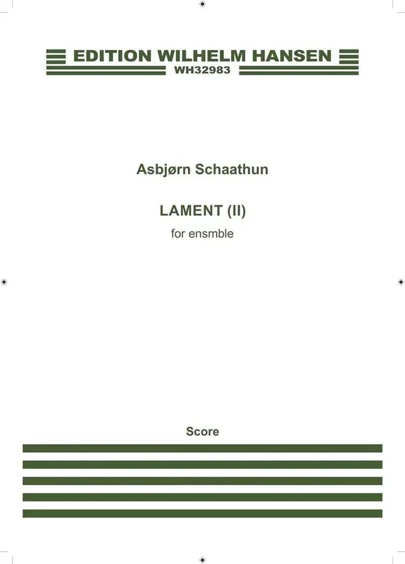 Asbjørn Schaathun Lament (II) (Full Score) Kammerensemble