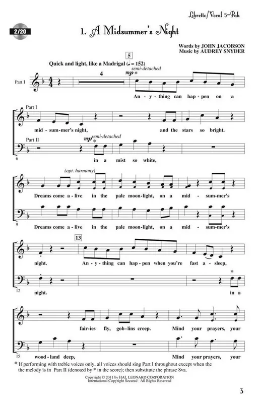 Audrey Snyder A Midsummer Night‘s Dream Gemischter Chor mit Begleitung