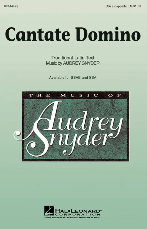 Audrey Snyder Cantate Domino Frauenchor A cappella