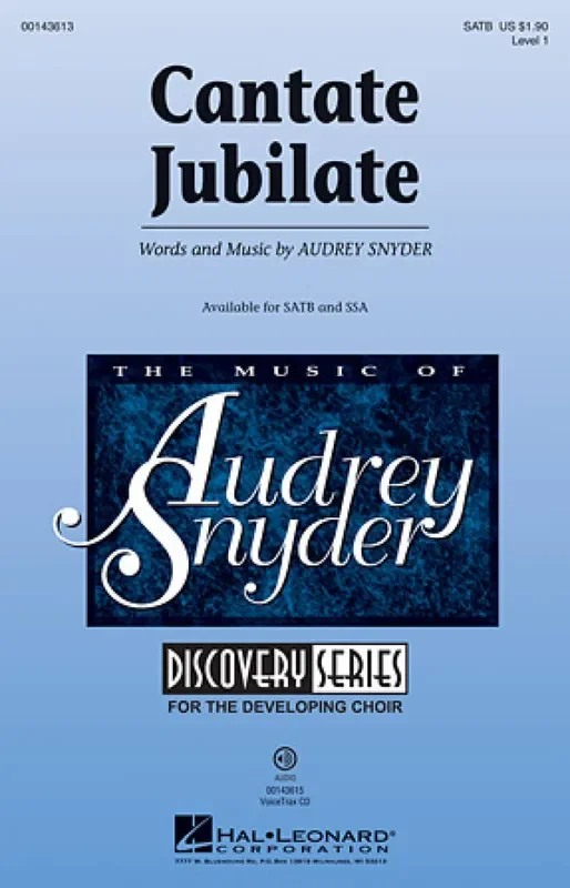 Audrey Snyder Cantate Jubilate Gemischter Chor mit Begleitung