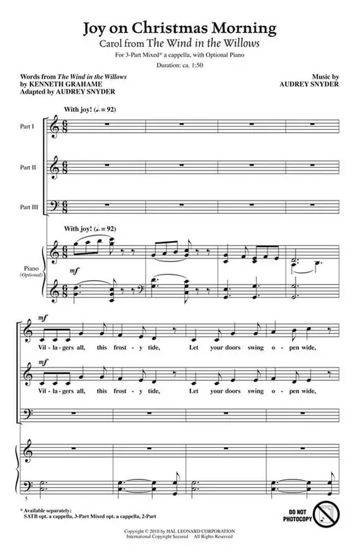 Audrey Snyder Joy on Christmas Morning Gemischter Chor mit Begleitung