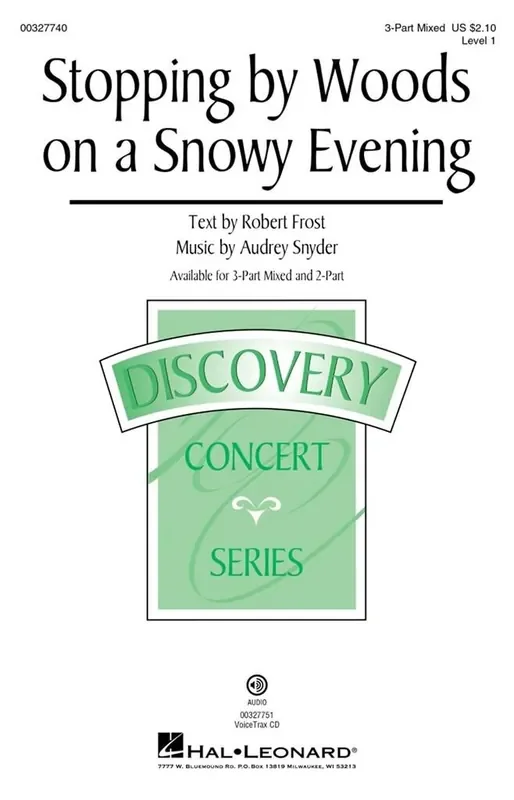 Audrey Snyder Stopping by Woods on a Snowy Evening Gemischter Chor mit Begleitung