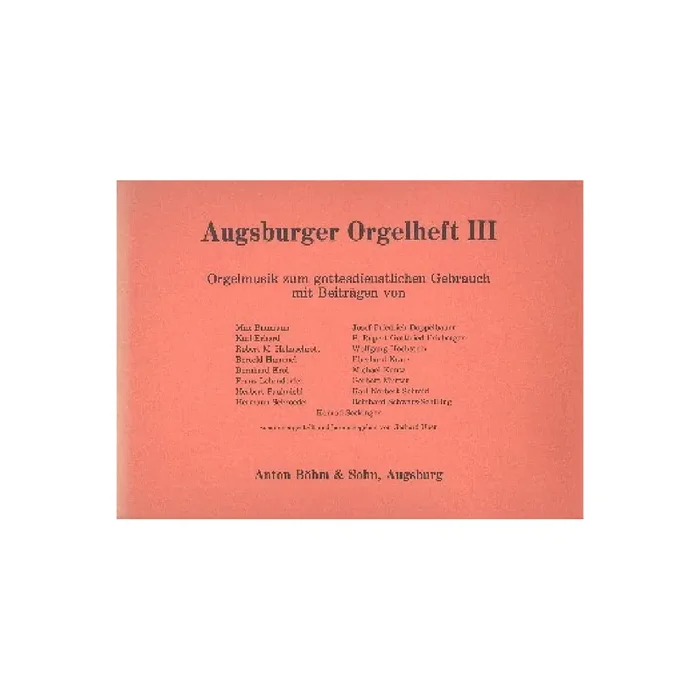 Augsburger Orgelheft Band 3