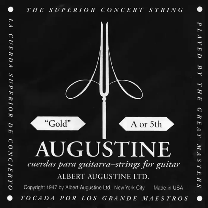 Augustine Gold Label A-5 string, goldplated wound nylon, light tension