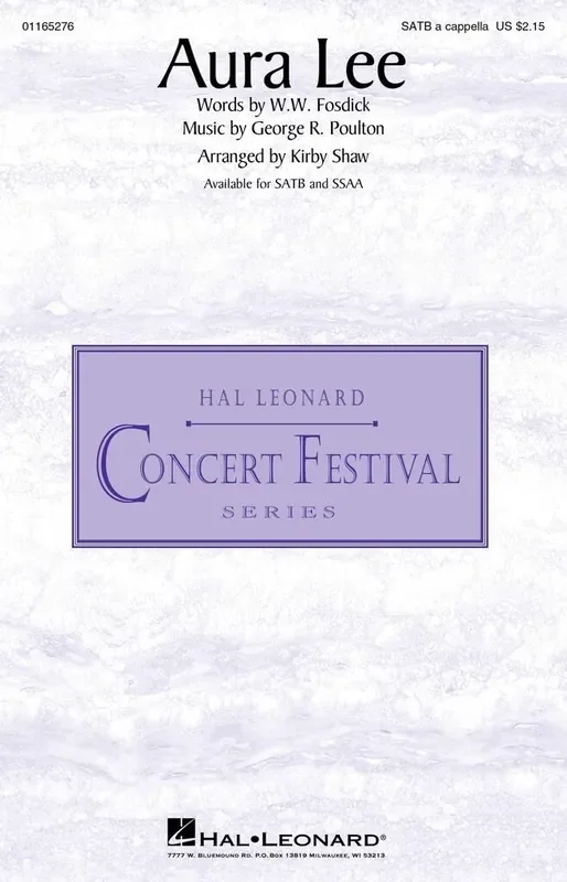 Aura Lee (Arr. Kirby Shaw) Gemischter Chor A cappella