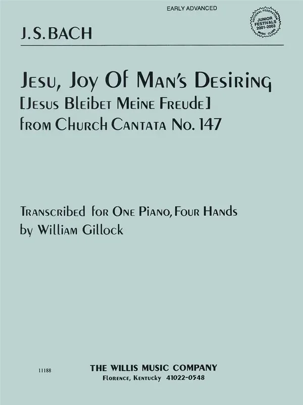 Bach Jesu, Joy of Man‘s Desiring (Arr. William Gillock) Klavier Solo