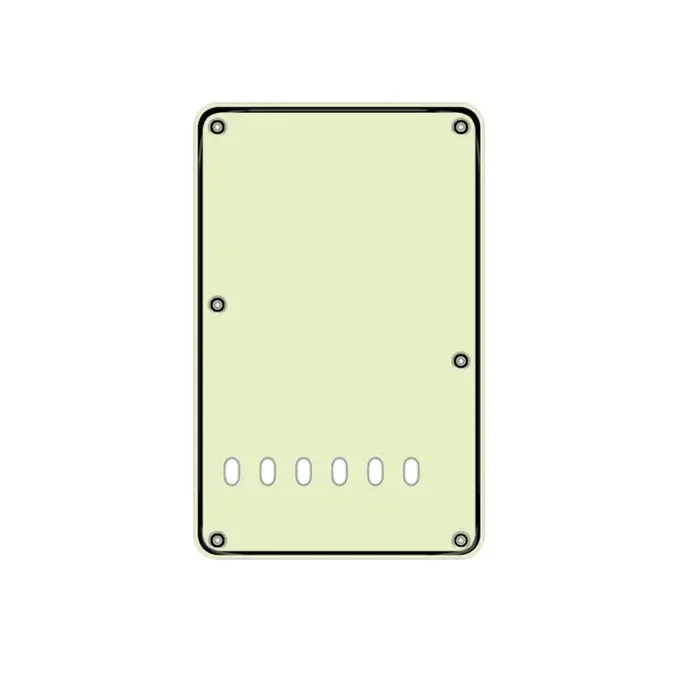 Back plate, string spacing 11,2mm, mint, 3 ply, standard Strat, 86x138mm, lefthanded