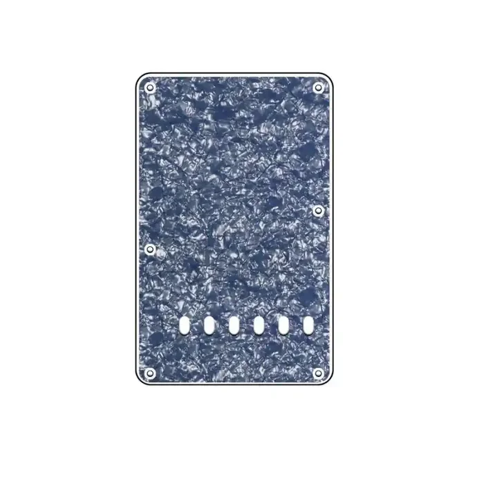 Back plate, string spacing 11,2mm, pearl ocean blue, 2 ply, standard Strat, 86x138mm