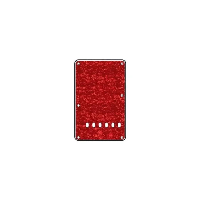 Back plate, string spacing 11,2mm, pearl red, 3 ply, standard Strat, 86x138mm