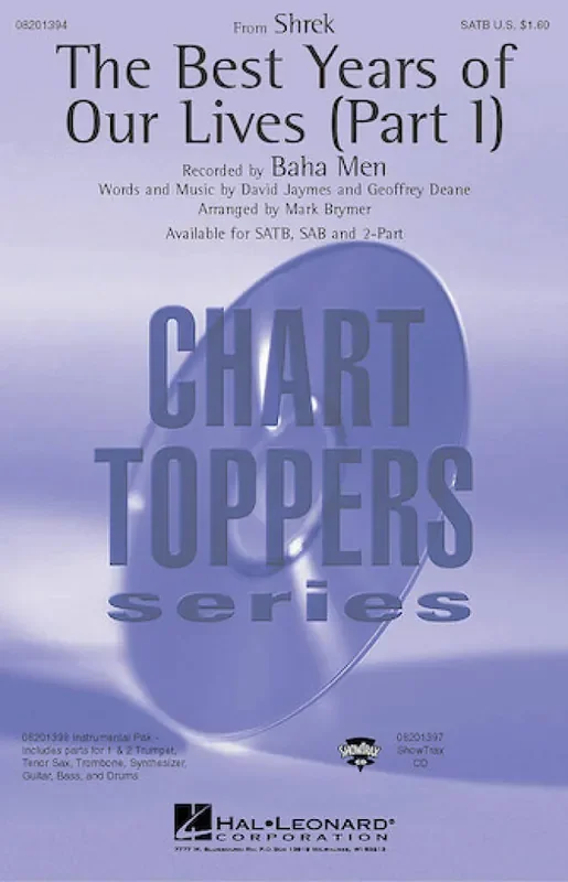 Baha Men Best Years of Our Lives from Shrek (Arr. Mark Brymer) Frauenchor mit Begleitung