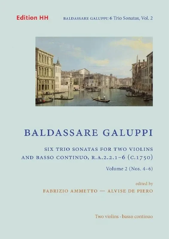 Baldassare Galuppi Six trio sonatas Vol. 2 Volume 2 Violin Duett