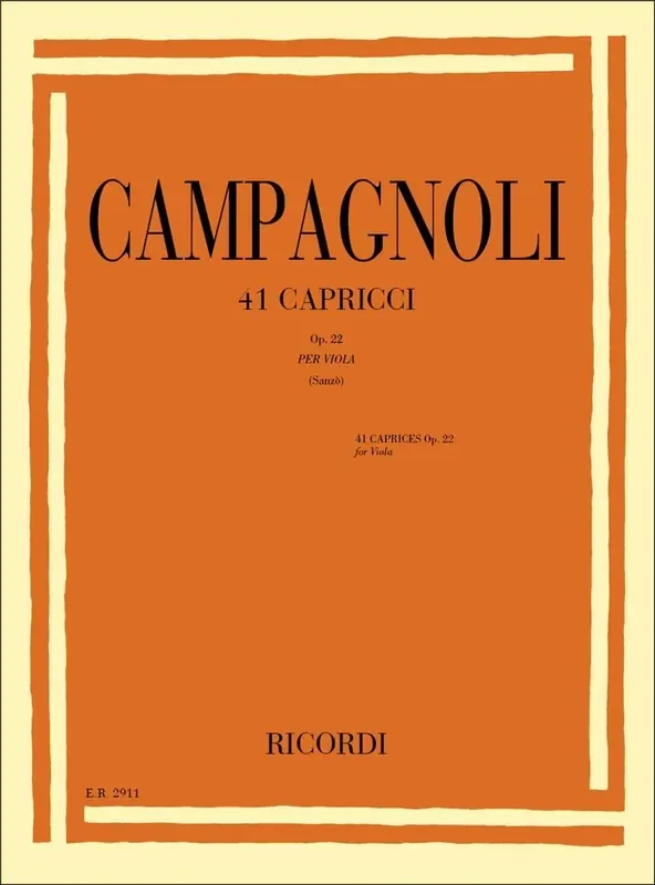 Bartolomeo Campagnoli 41 Capricci Op. 22 Viola Solo