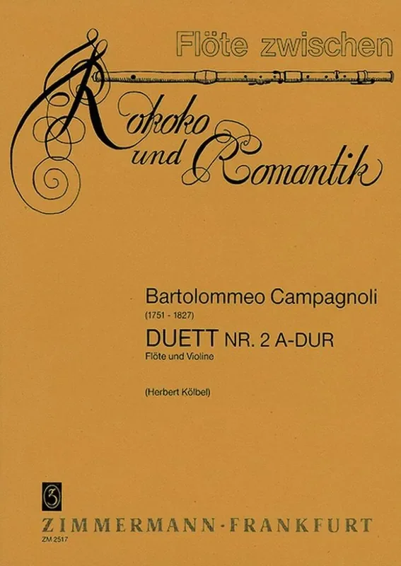 Bartolomeo Campagnoli Drei Duette (Arr. Herbert Kölbel) Flöte mit Begleitung